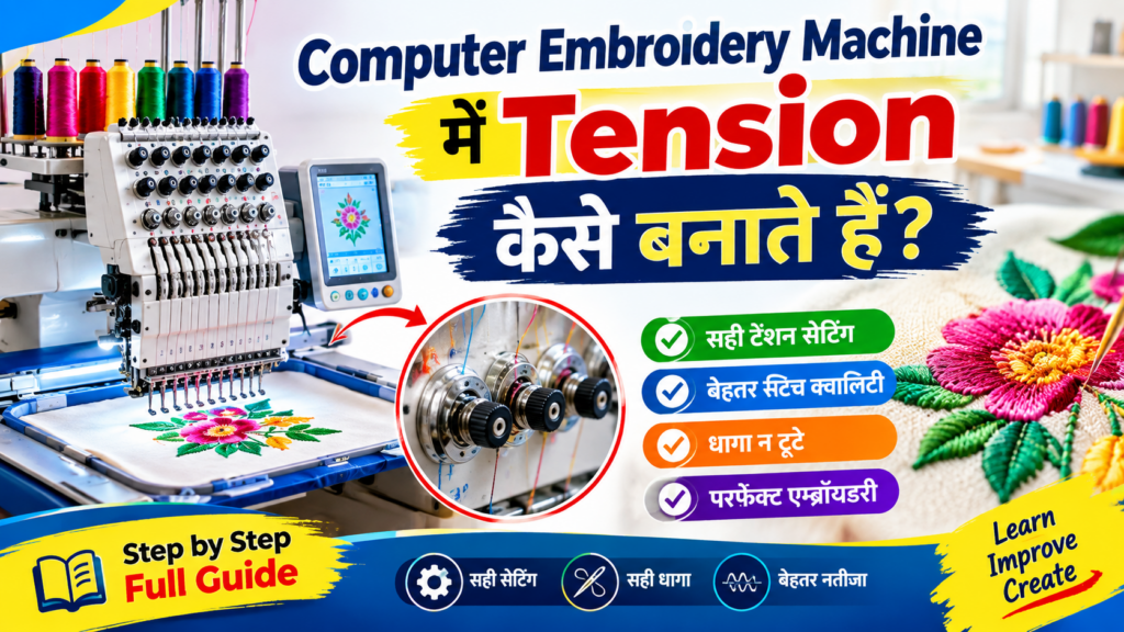 Computer Embroidery Machine में Tension कैसे बनाते हैं
